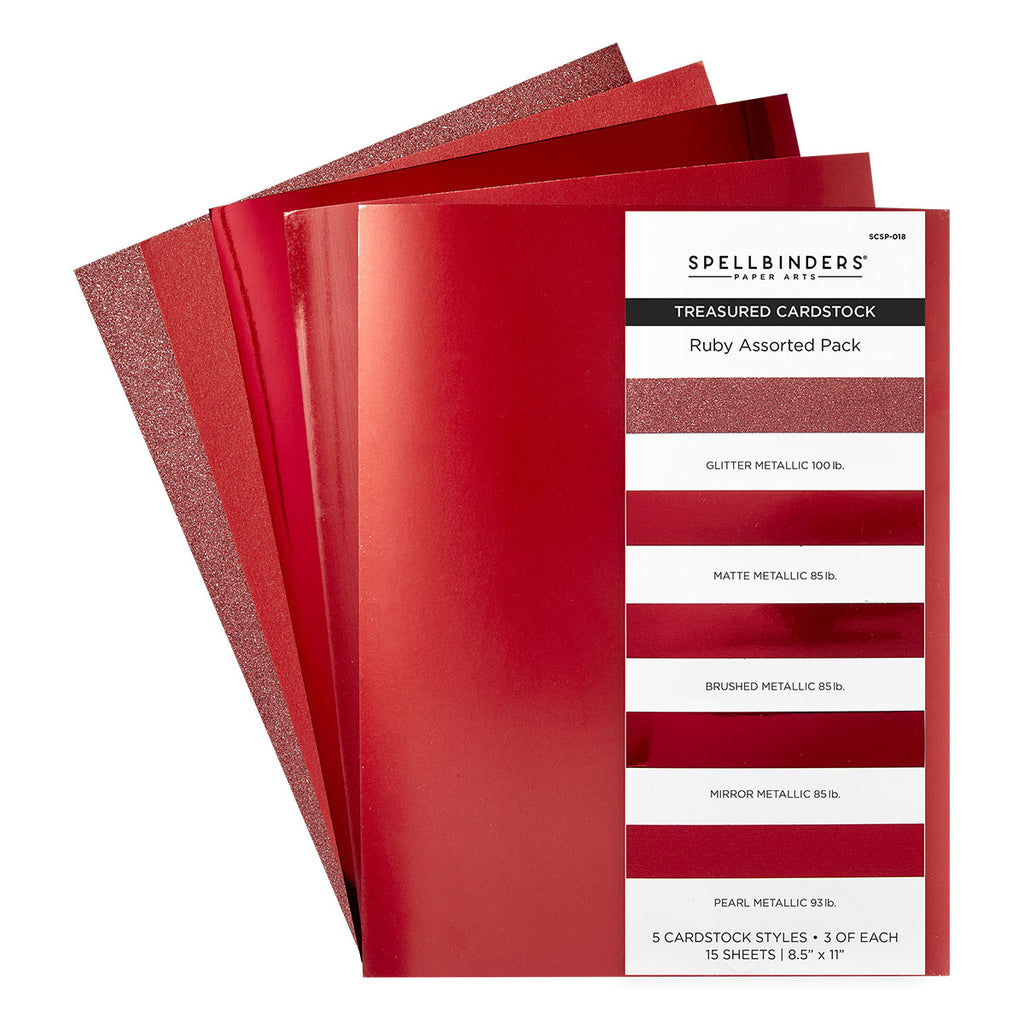 Spellbinders Ruby Assorted Treasured Cardstock scsp-018