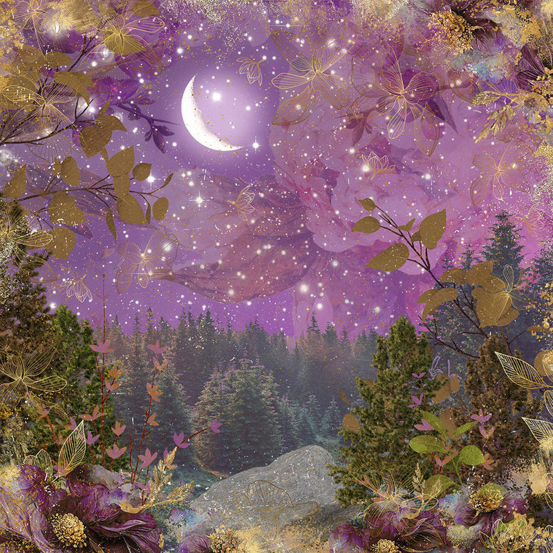 Crafter's Companion Bella Luna 6 x 6 Paper Pad sd-bl-pad6 Enchanted Evening Forest