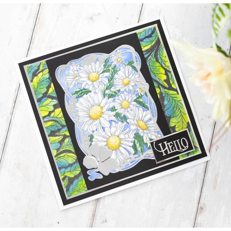 Crafter's Companion Entwined Floral Frame Dies sd-itf-bf-md-eff silvery daisies frame