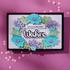 Spellbinders Very Best Wishes Sentiments Clear Stamp and Die Set sds-203