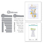 Spellbinders Christmas Sentiments Clear Stamp and Die Set sds-206