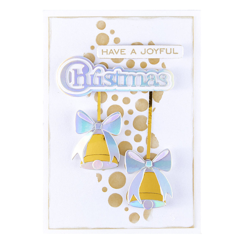 Spellbinders Christmas Sentiments Clear Stamp and Die Set sds-206