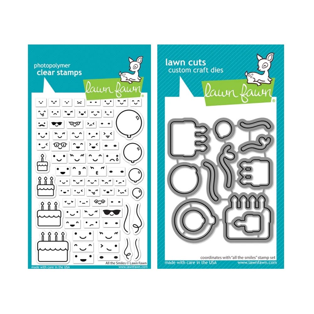 Lawn Fawn All the Smiles Clear Stamps and Dies Set