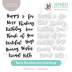 Simon Says Stamp And Dies Basic Brushstroke Greetings set1168bb