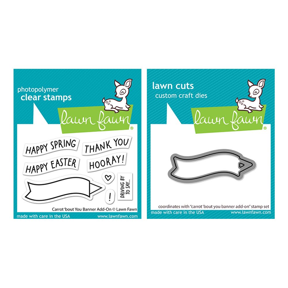 Lawn Fawn Set Carrot 'bout You Add-On Clear Stamps and Dies