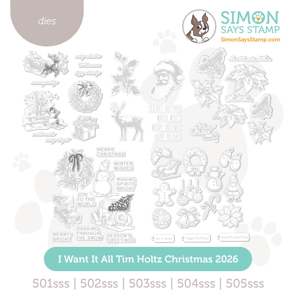 bundle of 5 2026 christmas dies that match coordinate with tim holtz stamps