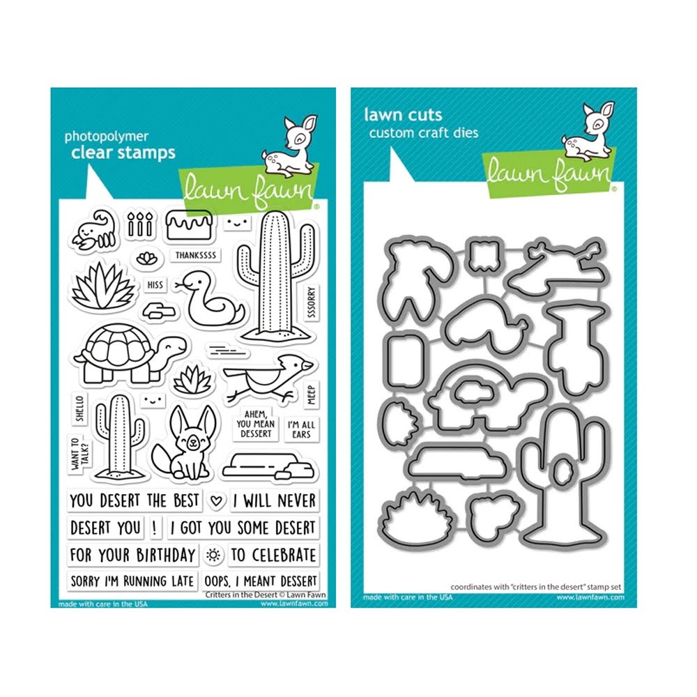 Lawn Fawn Critters in the Desert Clear Stamps and Dies Set