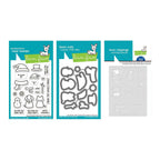 Lawn Fawn Frosty Family Add-On Stamps Dies Coloring Stencils Set