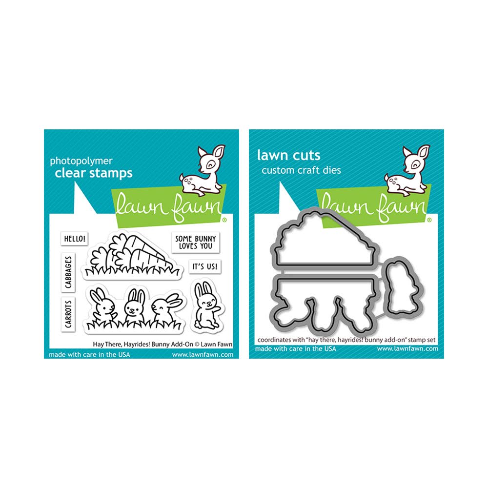 Lawn Fawn Set Hay There, Hayrides! Bunny Add-On Clear Stamps and Dies