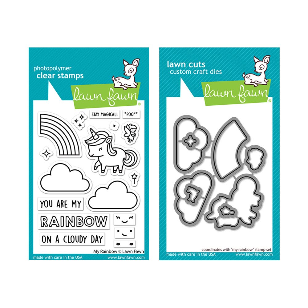 Lawn Fawn Set My Rainbow Clear Stamps and Dies