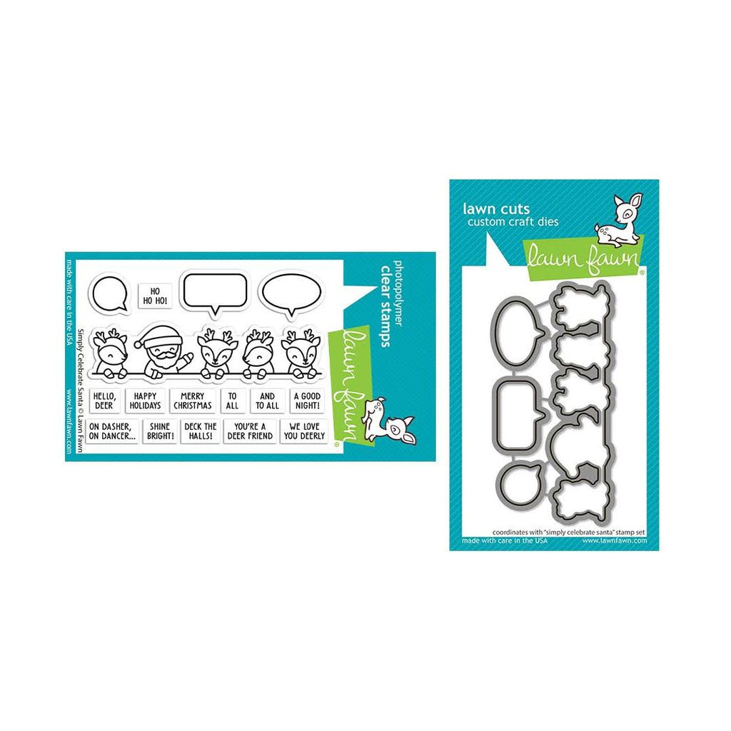 Lawn Fawn Simply Celebrate Santa Stamps and Dies Set