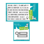 Lawn Fawn Set Treat Cart Sentiment Add-On Clear Stamps and Dies Set