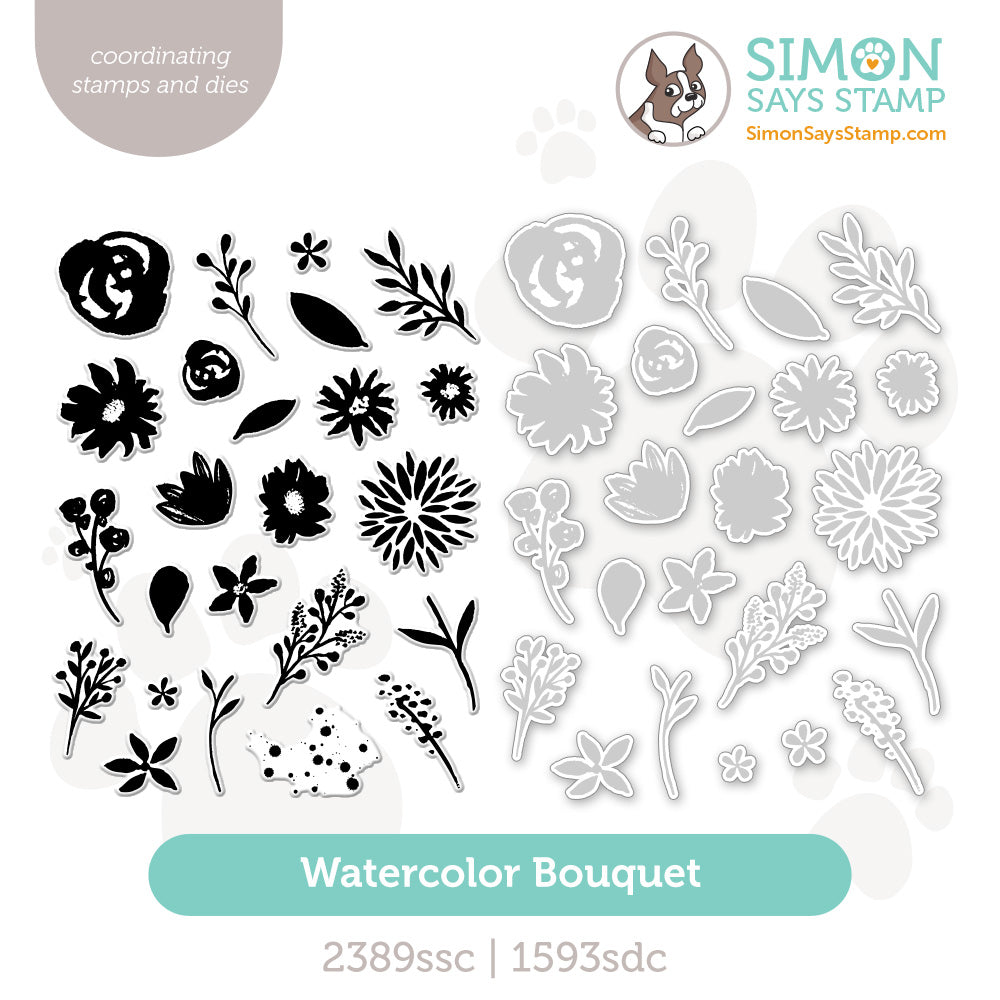 Simon Says Stamp And Dies Watercolor Bouquet set1167wb