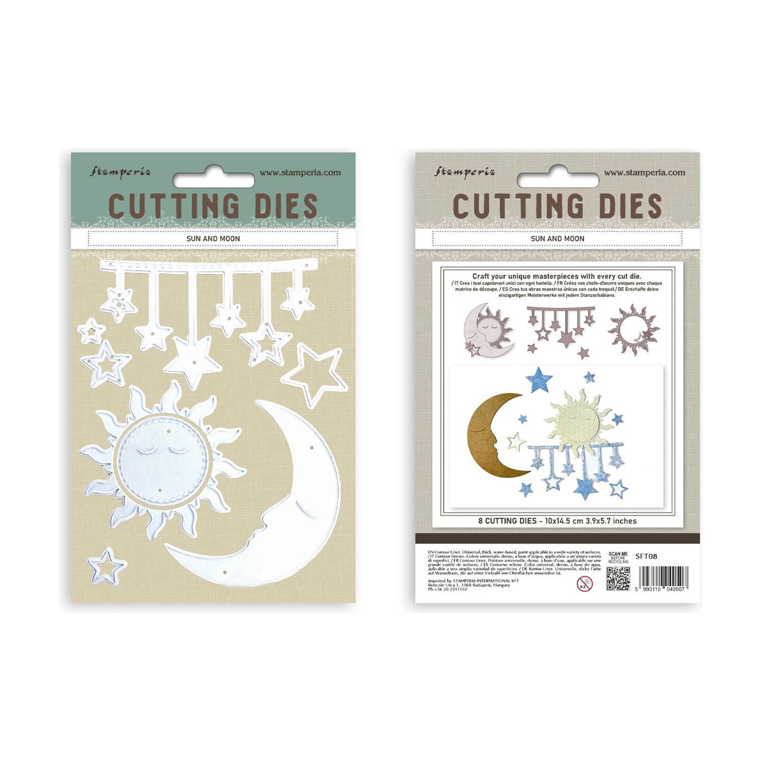 Stamperia Sun And Moon A6 Dies sft08