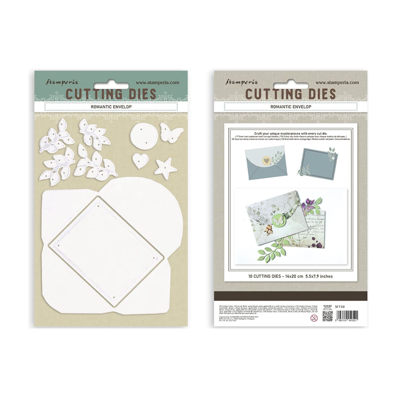 Stamperia Romantic Envelope A5 Dies sft10