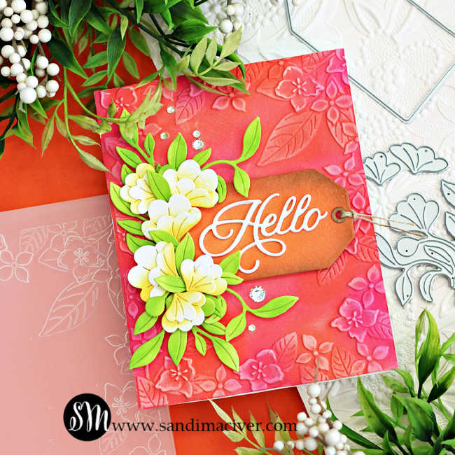 Simon Says Stamp Nuvelli Script Hello Wafer Dies s1035 Happy Camper Hello Card | color-code:ALT03