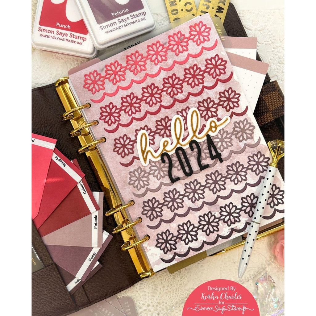 CZ Design Simple Hello Wafer Dies czd223 Diecember 2024 Planner