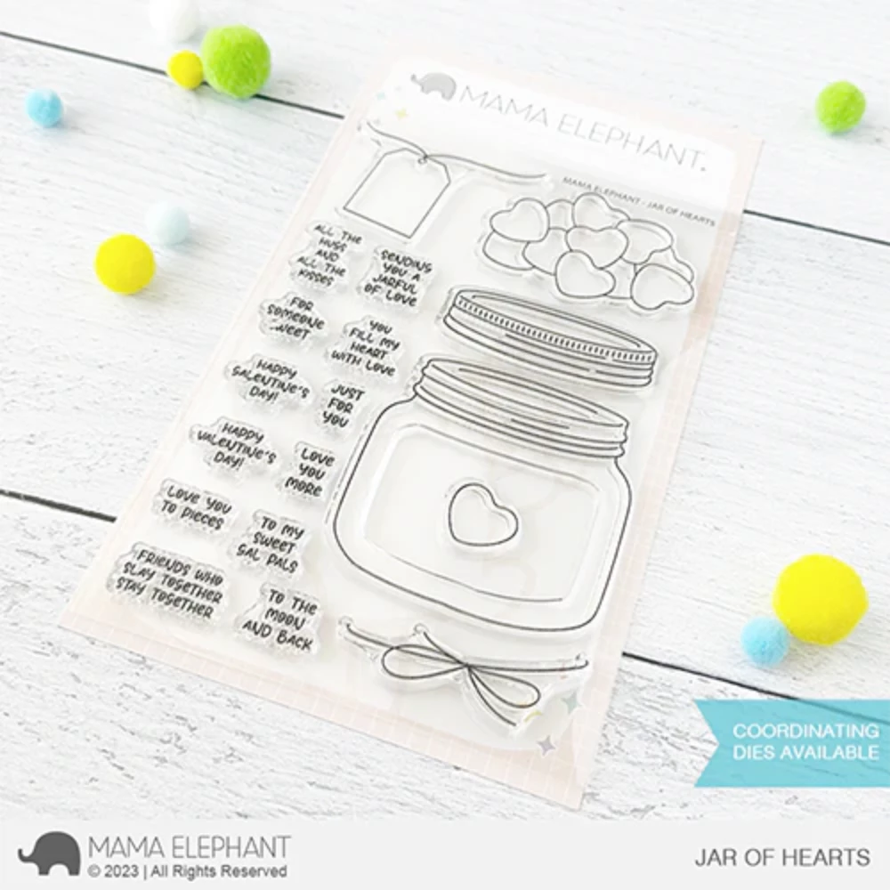 Mama Elephant Clear Stamps Jar of Hearts