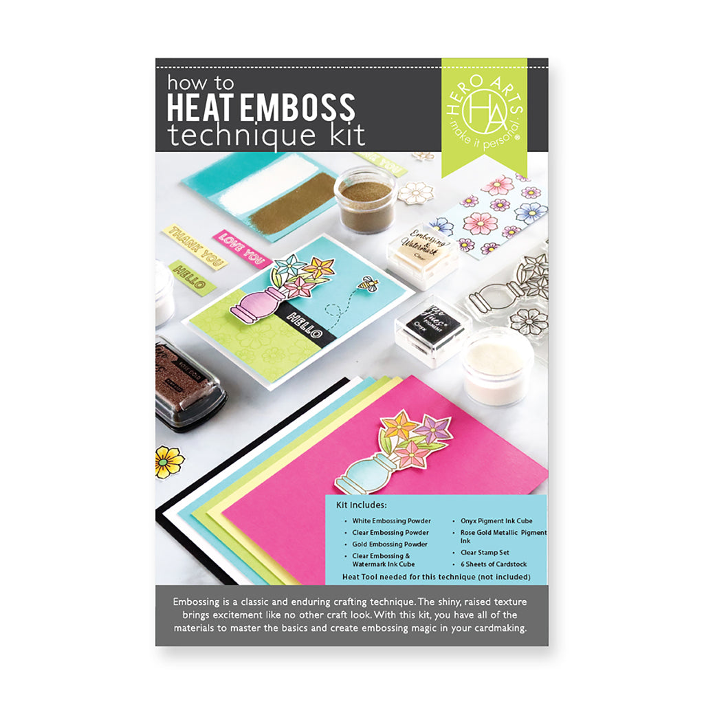 Hero Arts How to Heat Emboss Technique Kit sk106 – Simon Says Stamp