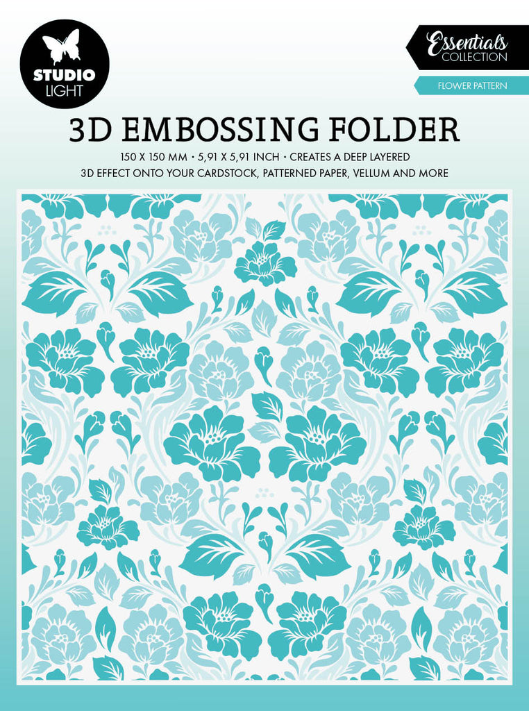 Studio Light Flower Pattern 3D Embossing Folder sl-es-emb17