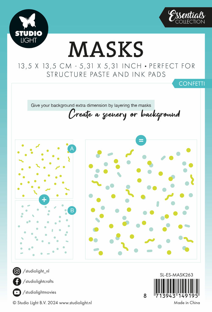 Studio Light Confetti Masks sl-es-mask263 package back