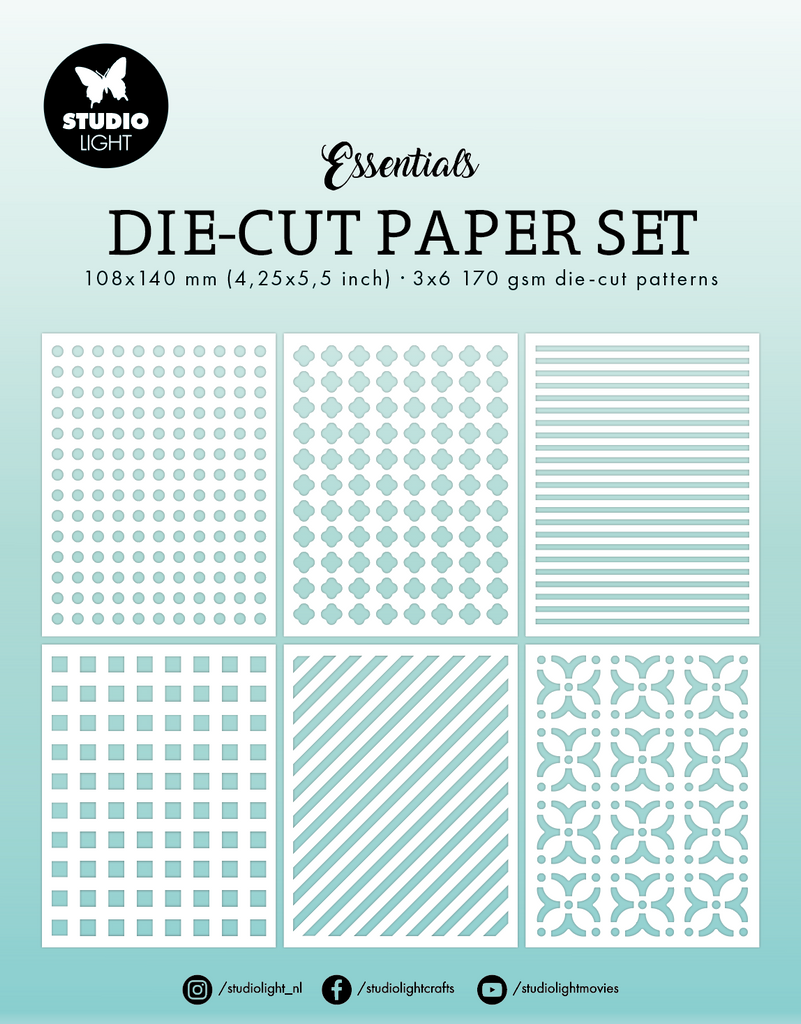 Studio Light Paper Set Die-Cut Paper Sheets Essentials sl-es-ps36