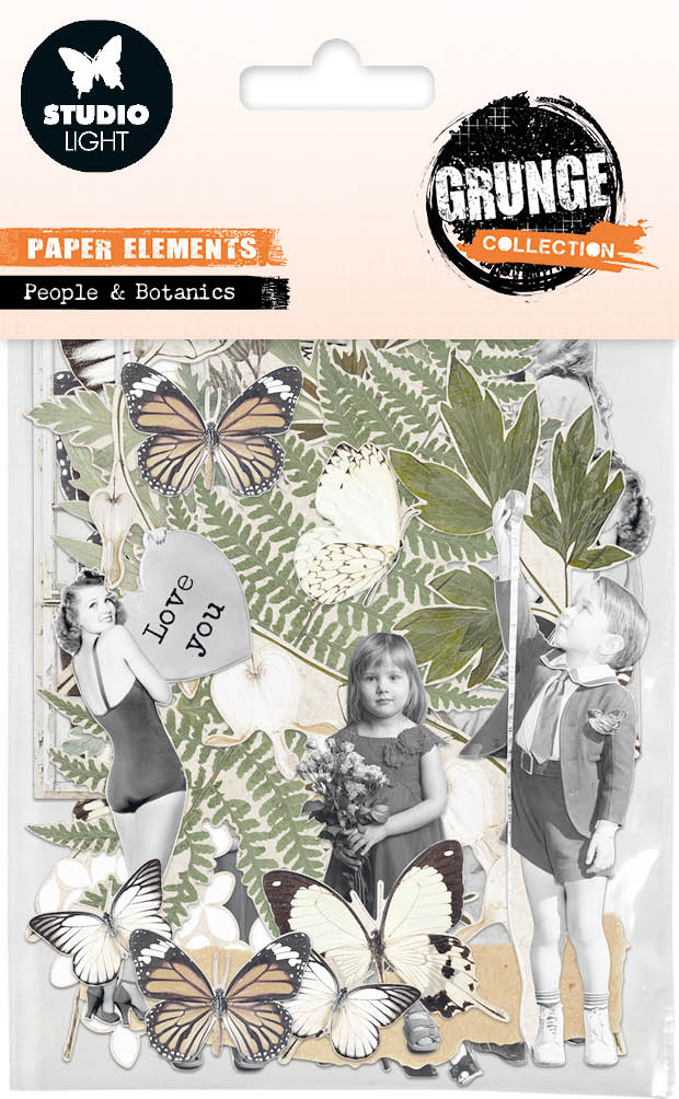Studio Light Paper Elements People & Botanics Grunge Collection sl-gr-pe09