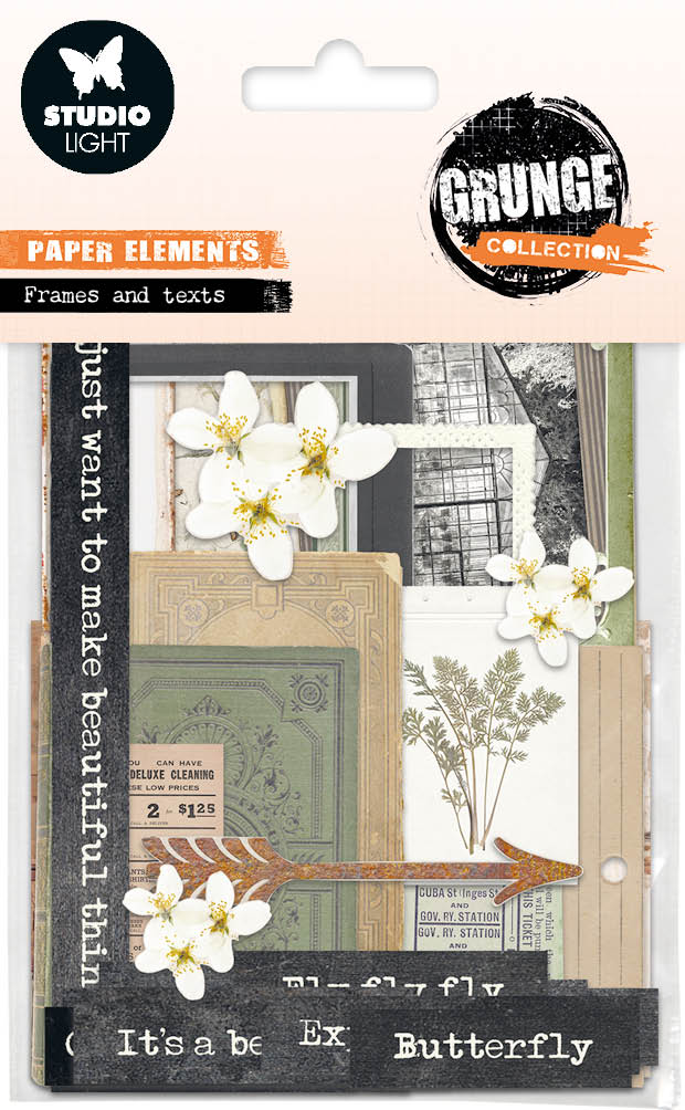 Studio Light Paper Elements Frames & Texts Grunge Collection sl-gr-pe10