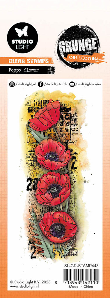 Studio Light Poppy Flower Clear Stamp sl-gr-stamp443 sample