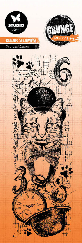 Studio Light Cat Gentleman Grunge Clear Stamps sl-gr-stamp511