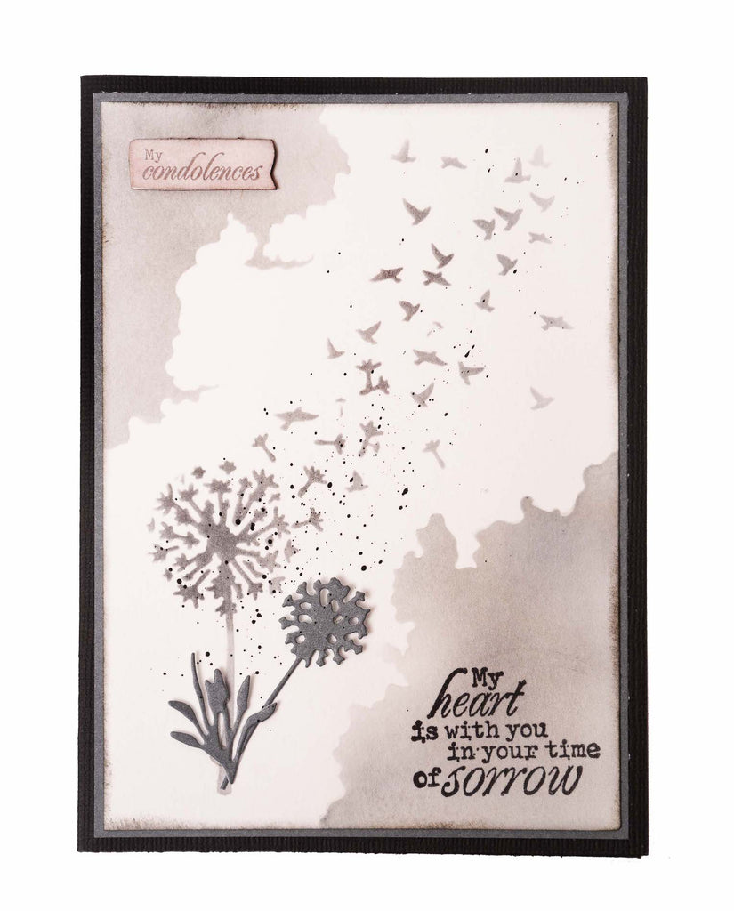 Studio Light Sympathy Messages Clear Stamps sl-ilm-stamp560 time of sorrow