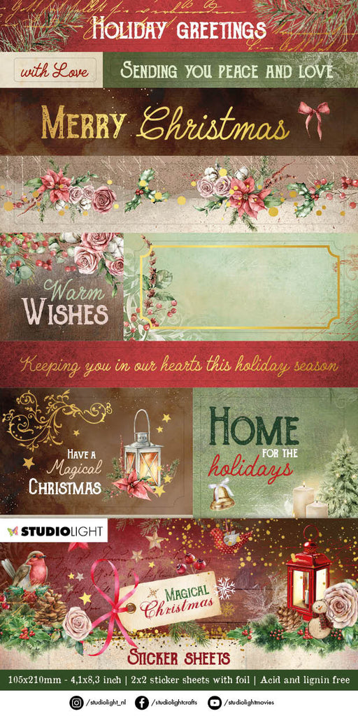 Studio Light Magical Christmas Sticker Sheets sl-mc-stic13