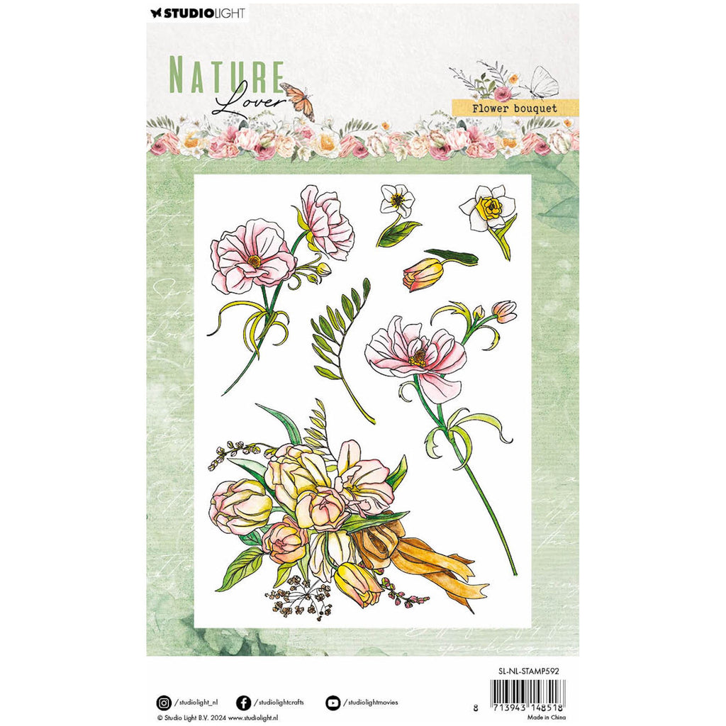 Studio Light Flower Bouquet Clear Stamps sl-nl-stamp592 package back