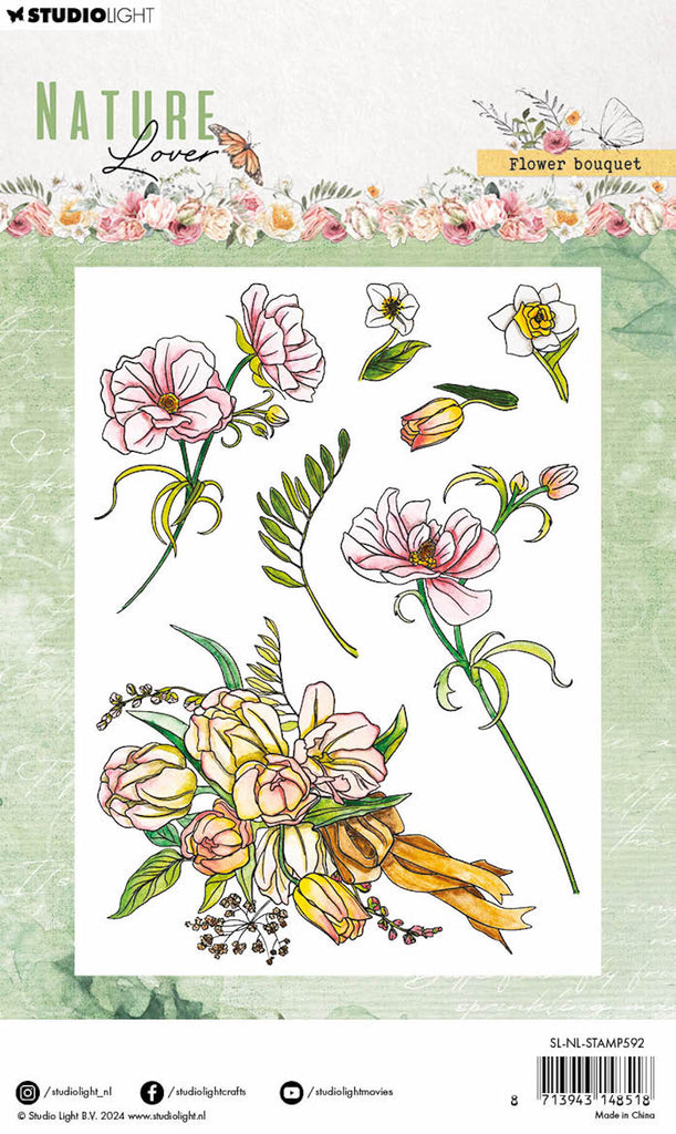 Studio Light Flower Bouquet Clear Stamps sl-nl-stamp592 package back