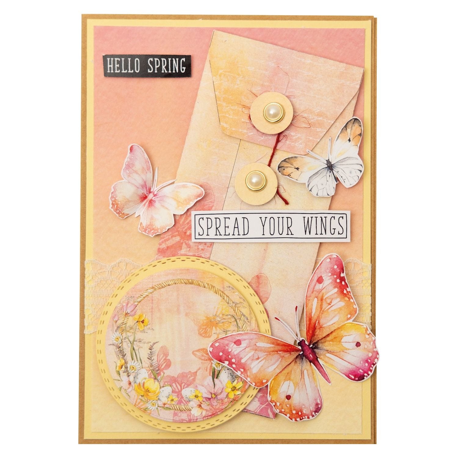 Studio Light Spring Meadow Paper Pad Background Paper sl-sm-dpp270 spread wings