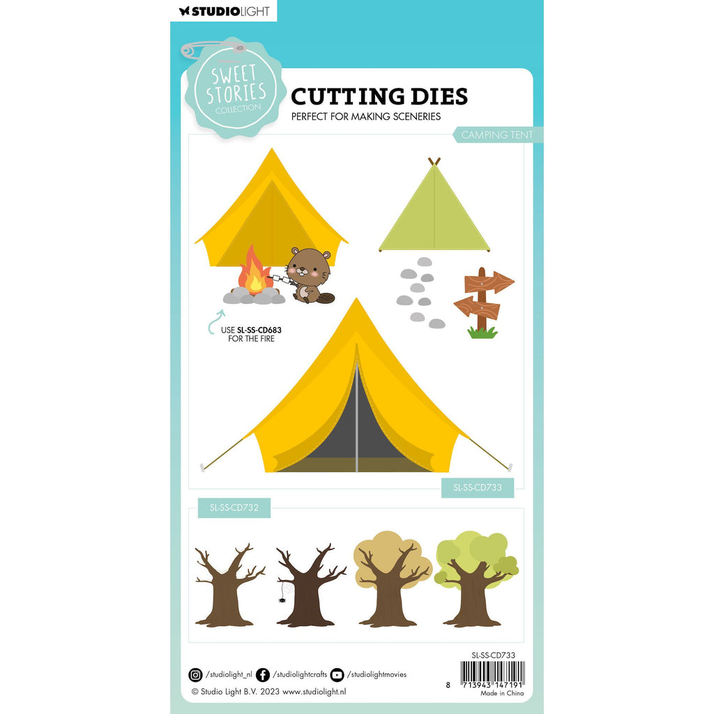 Studio Light Camping Tent Dies sl-ss-cd733 package back