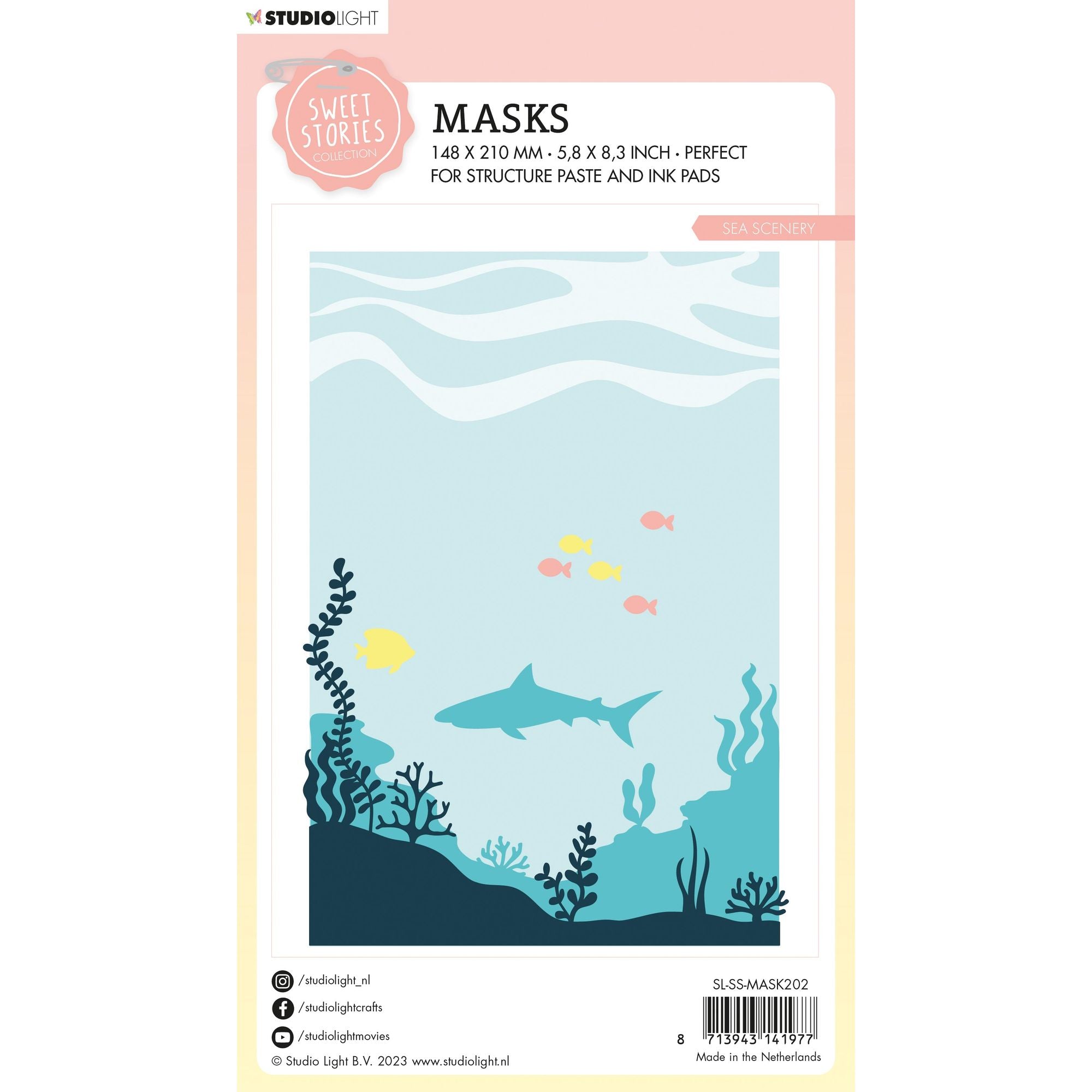 Studio Light Sea Scenery Stencil sl-ss-mask202 package back