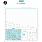Studio Light Snow Fun Stamp and Die Set sl-ss-scd66 dimensions
