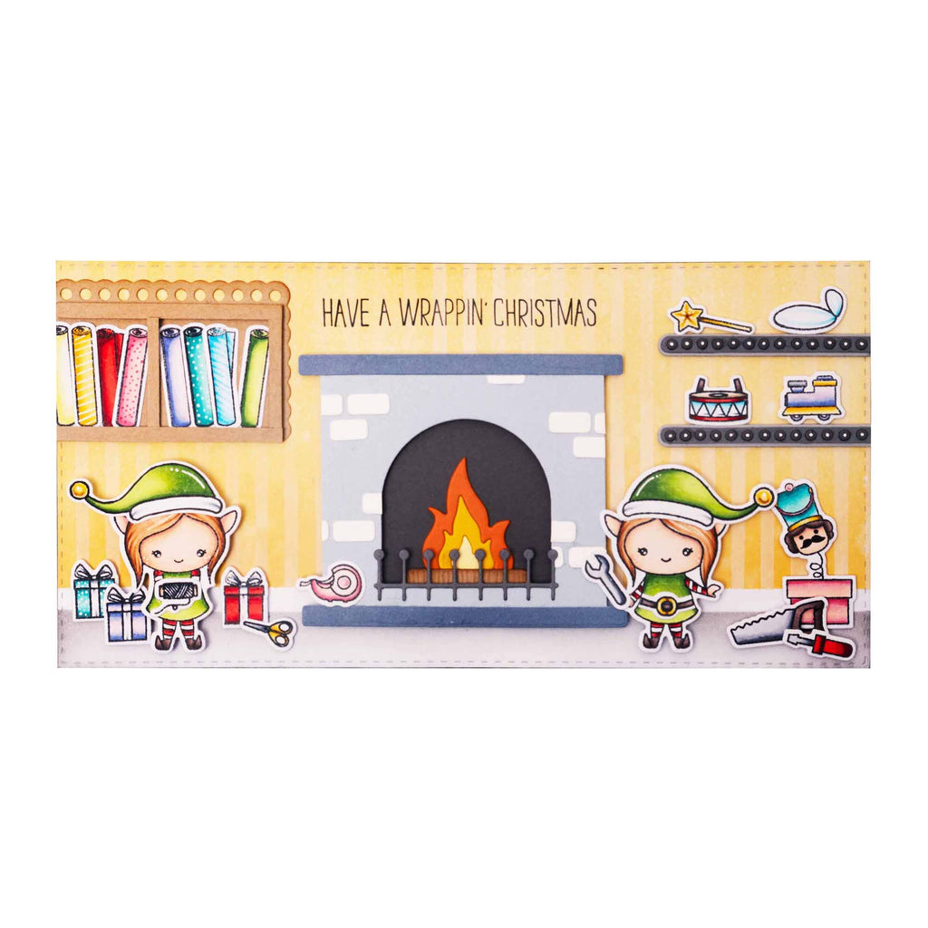 Studio Light Christmas Crew Stamp and Die Set sl-ss-scd67 elves card