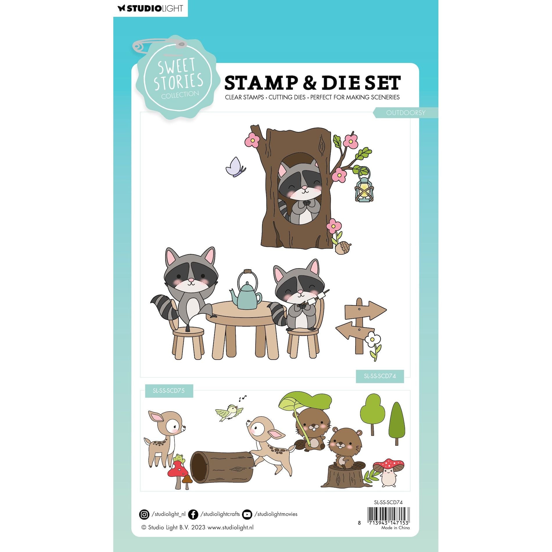 Studio Light Outdoorsy Stamps and Dies sl-ss-scd74 back package