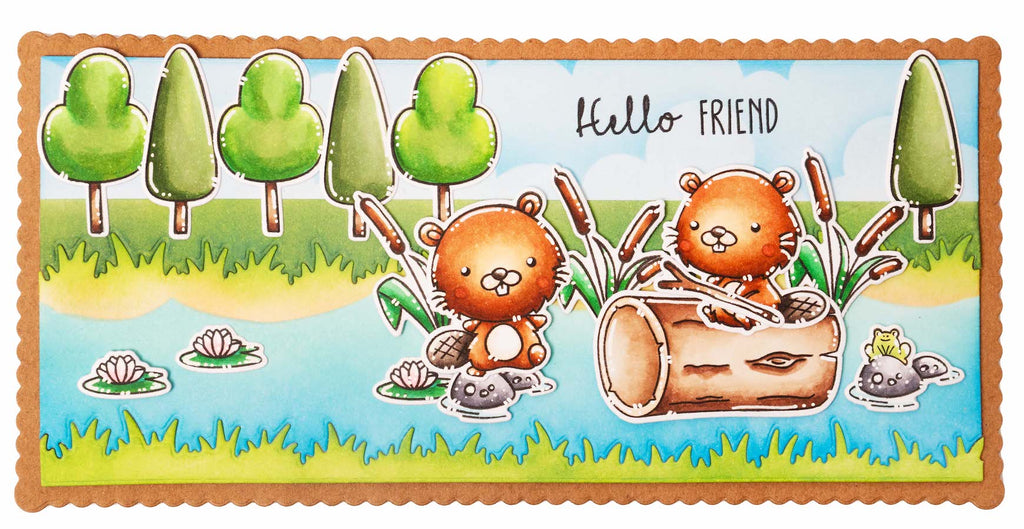 Studio Light Forest Friends Stamps and Dies sl-ss-scd75 hello friend