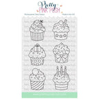 Pretty Pink Posh Birthday Cupcakes Clear Stamps