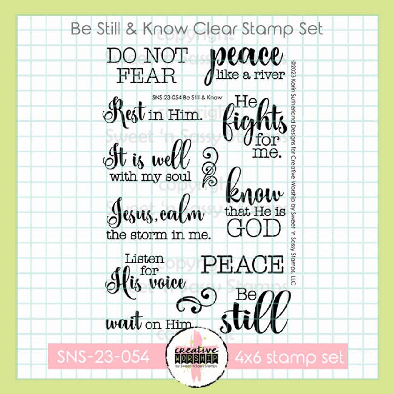 Sweet 'N Sassy Be Still And Know Clear Stamps sns-23-054