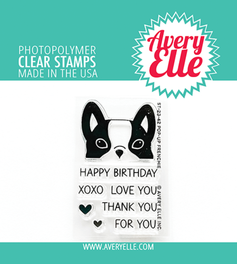 Avery Elle Clear Stamps Pop Up Frenchie st-23-42