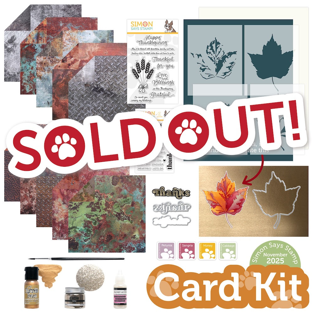 SOLD OUT Simon Says Stamp Card Kit of the Month November 2025 Give Thanks ck1125