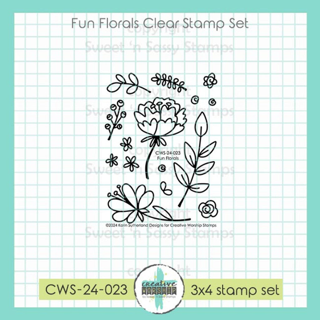 Creative Worship Fun Florals Clear Stamps cws-24-023