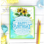 Simon Says Clear Stamps Etched Greetings sss202519c Birthday Card  | color-code:ALT09