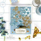 Simon Says Clear Stamps Etched Greetings sss202519c Thinking of You Card | color-code:ALT13