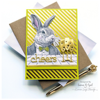 Tim Holtz Cling Rubber Stamps Mr. Rabbit cms478 cheers