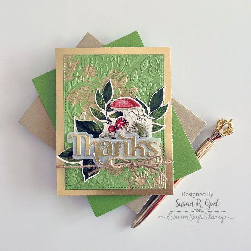 Simon Says Clear Stamps Etched Greetings sss202519c Thanks Card | color-code:ALT06